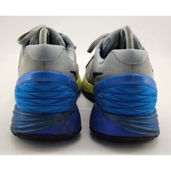 Nike LunarGlide 6 Magnet Gray/Photo Blue/Black/Volt 654433-005 Men\'s Size‎ 12